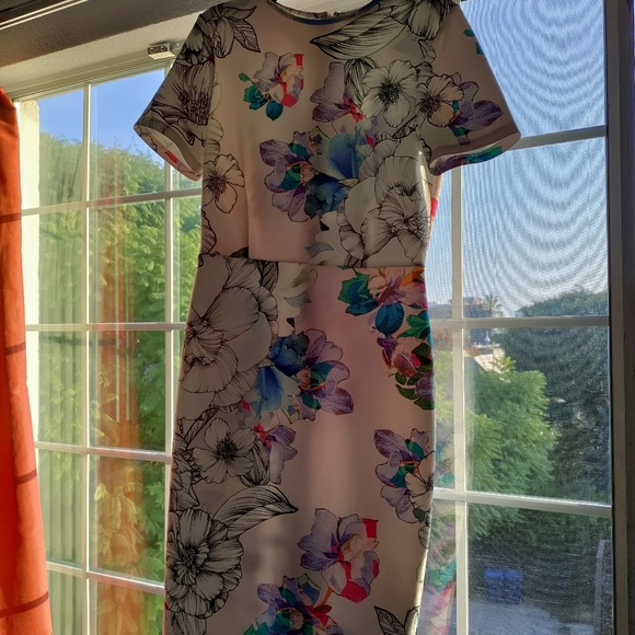 ASOS Floral Print Short Sleeve Dress size 10 - Picture 4 of 14